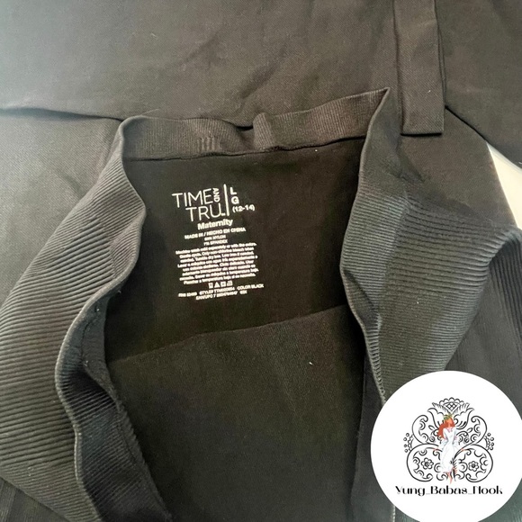 Time and Tru Maternity Large 12/14 Black Leggings PRELOVED - Picture 1 of 7